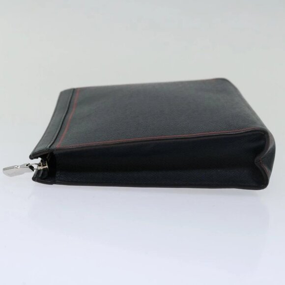 LOUIS VUITTON Taiga Pochette Voyager MM Clutch Bag Blue Marine - Picture 4 of 15